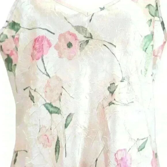Intimate Essentials Baby Pink Floral Camisole Mini Slip Dress Size XL - Picture 5 of 7